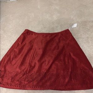 suede, dark red 1 piece of a 2 piece set